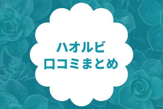 ハオルビの悪い・良い口コミ