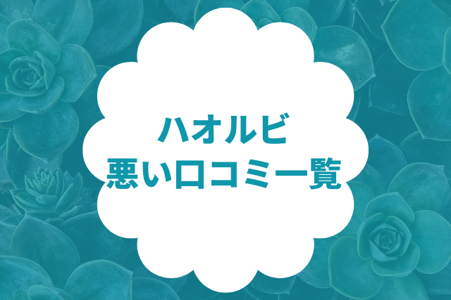 ハオルビの悪い口コミ