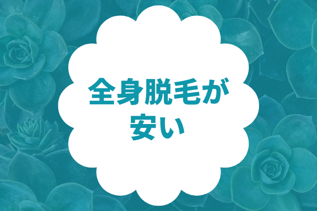 全身脱毛が安いおすすめサロン3選