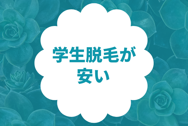 学生におすすめの安い脱毛サロン2選